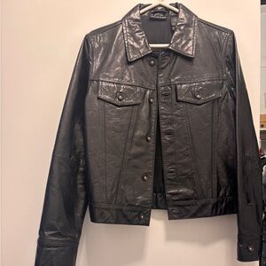 DKNY vintage  Black 100% Leather Jacket